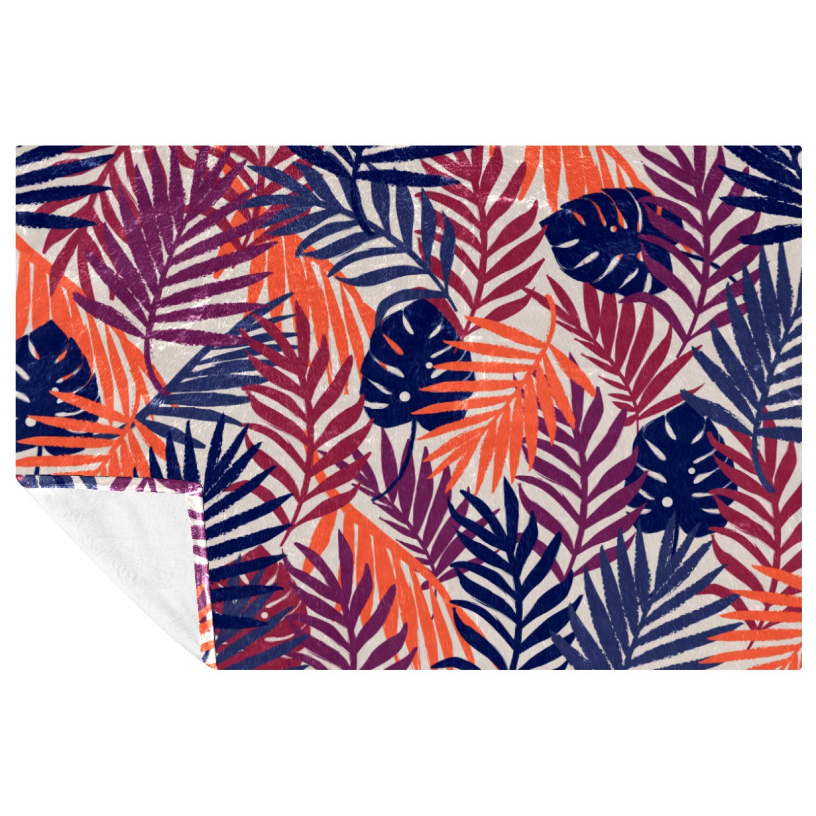 Couverture chaude de pique-nique et camping à motif palmier coloré