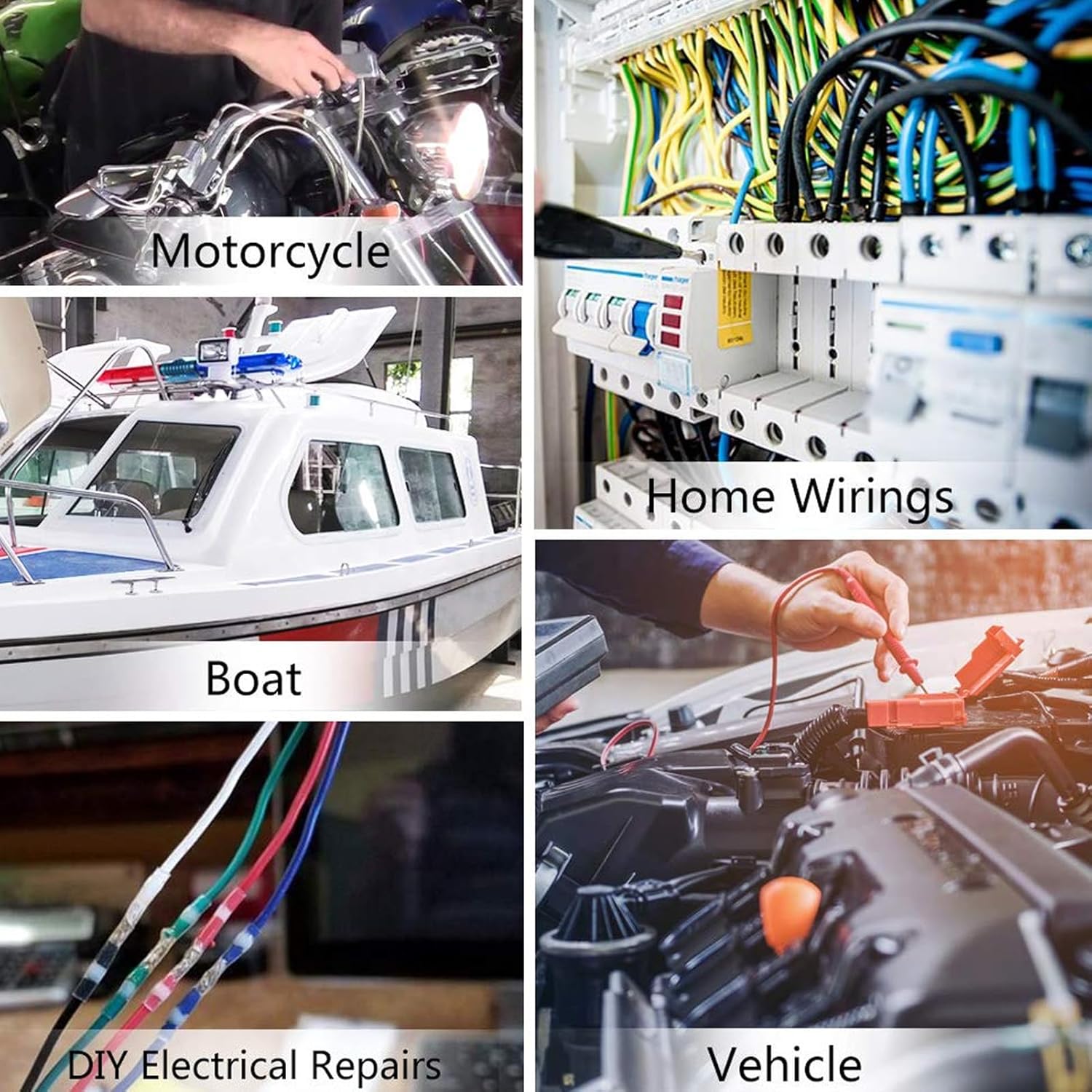 Qiilu Marine Grade Heat Shrink Wire Connectors Kit 540PCS for Automotive, Boat, Truck - Insulated Electrical Wire Terminals