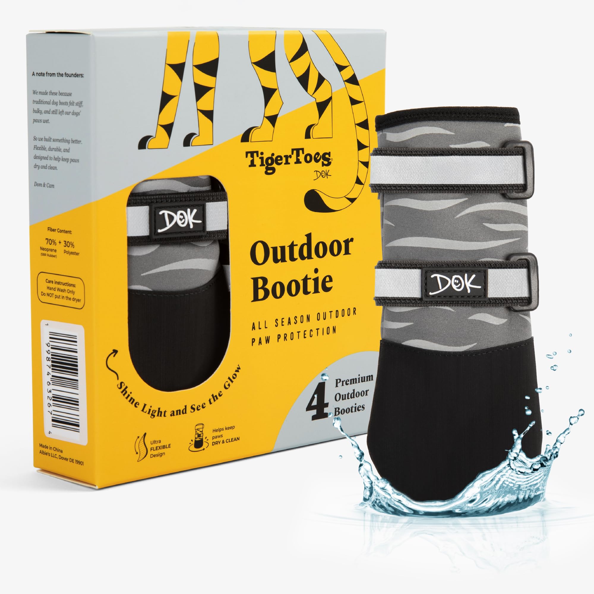 Photo 1 of DOK TigerToes Neoprene Dog Booties - Size 1