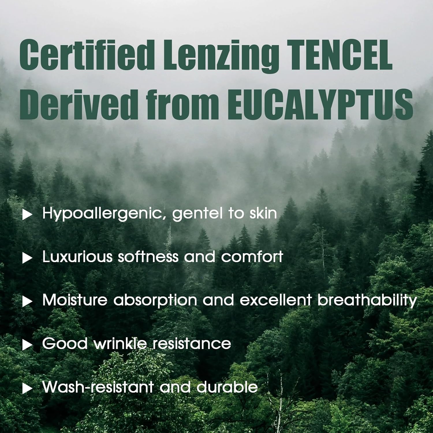 HYPREST 100% Eucalyptus Tencel Sheets Queen - 18 Inch Deep Pocket Cooling for Hot Sleepers Lyocell Luxury Grey Silky Soft - Image 4