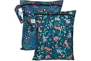 Bumkins Zippered Waterproof Bag for Travel, Diapers, or Gym