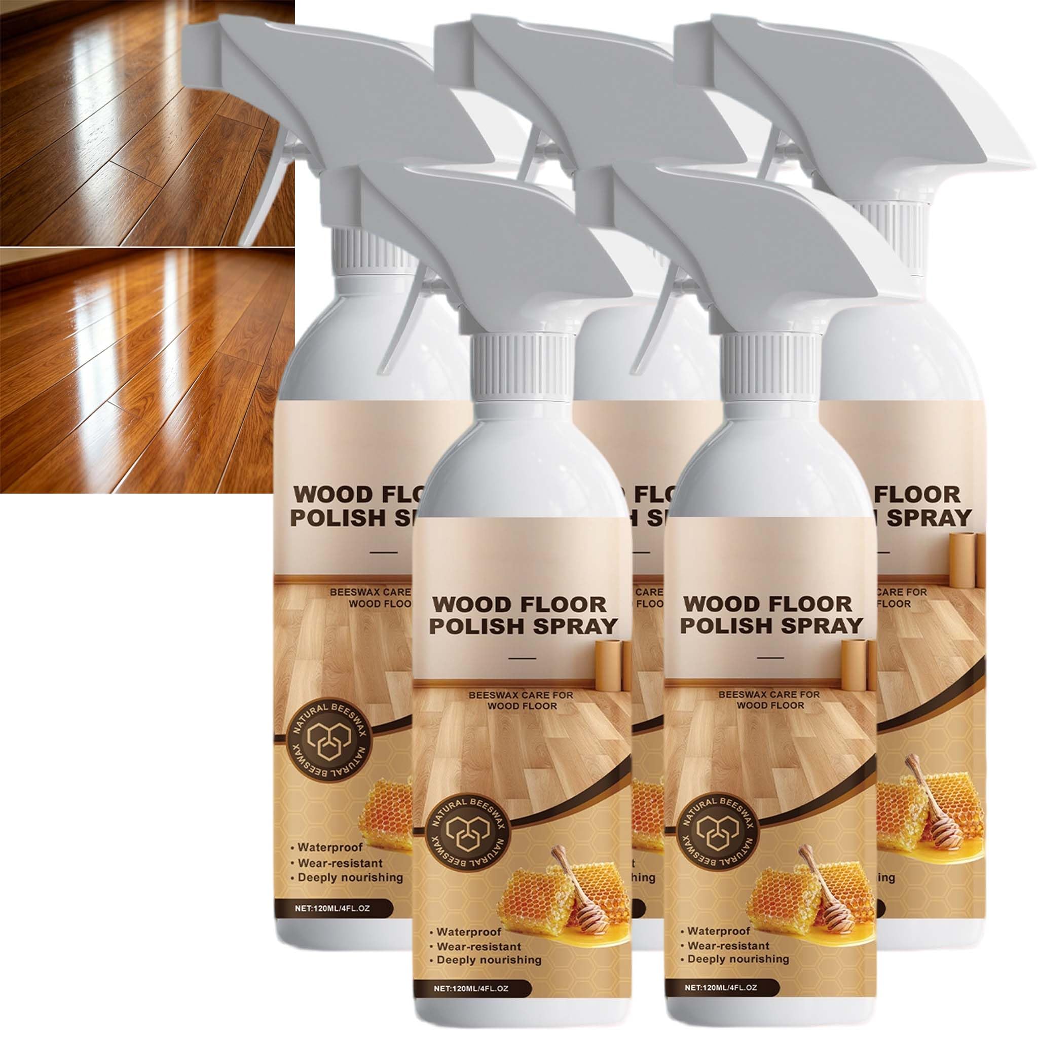 Scratch Repair Holzboden-Polierspray, Hartholzboden-Pflegelack-Spray, Holzboden-Restaurator-Polierspray, Fast Shine Holzb/oden-Polie/rspray, Bienenwachs-Holzbo/den-Poliers/pray (5pcs)