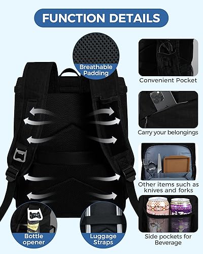 Miniatura 75 de BAGLHER Mochila Nevera Térmica Ligera Aislada - 30 Latas, A Prueba de Fugas para Almuerzo, Picnic, Senderismo, Viajes de Campamento Núcleo