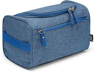 Beauty case uomo viaggio (Blu) - Borsa toilette da viaggio grande - Borsa ultra-leggera per il viaggio facile da lavare - resistente all'acqua - Borsa da viaggio perfetta per gli uomini