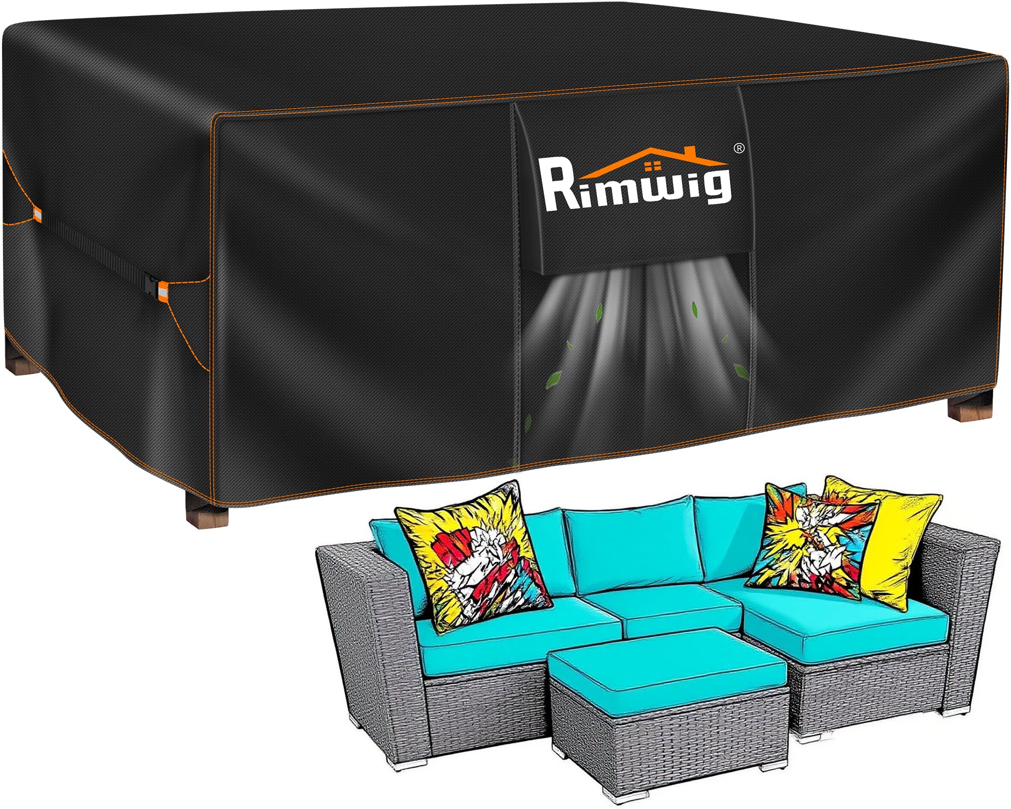 Patio Furniture set Covers Waterproof, rectangle Outdoor dining Table Coffee Cover for winter , Heavy Duty rectangular patio table covers for outside