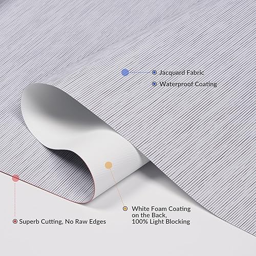 Miniatura 2 de BERISSA Persianas enrollables opacas sin cordones para ventanas, con cenefa de casete, aislamiento térmico, ahorro de energía, para la oficina en