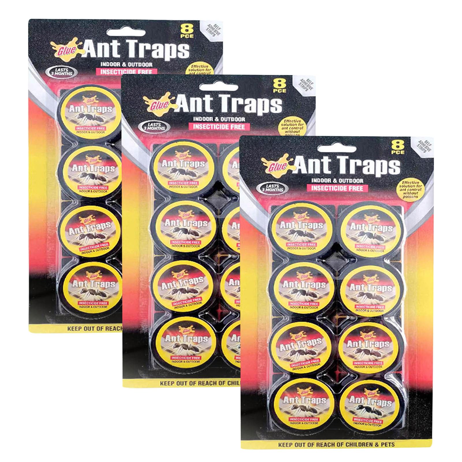 8pcs Ant Bait Station Indoor Ant Traps That Destroy Ants and Nests Kills Colonies Fast for Home and Garden Use No-Mess Control Solution (3pc)