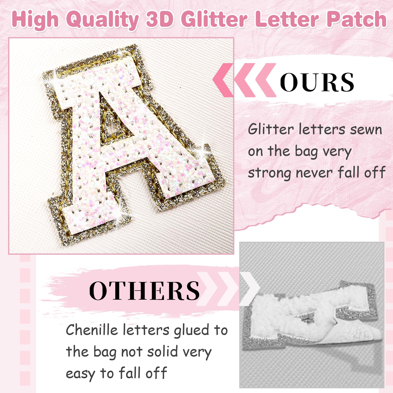 Neceser Personalizado de la A a la Z, Bolsa de Viaje pequeña con Cremallera, Bonita Bolsa de Aseo Blanca, Regalo para niñas y Mujeres cumpleaños, White, T, Preppy, Personalizado