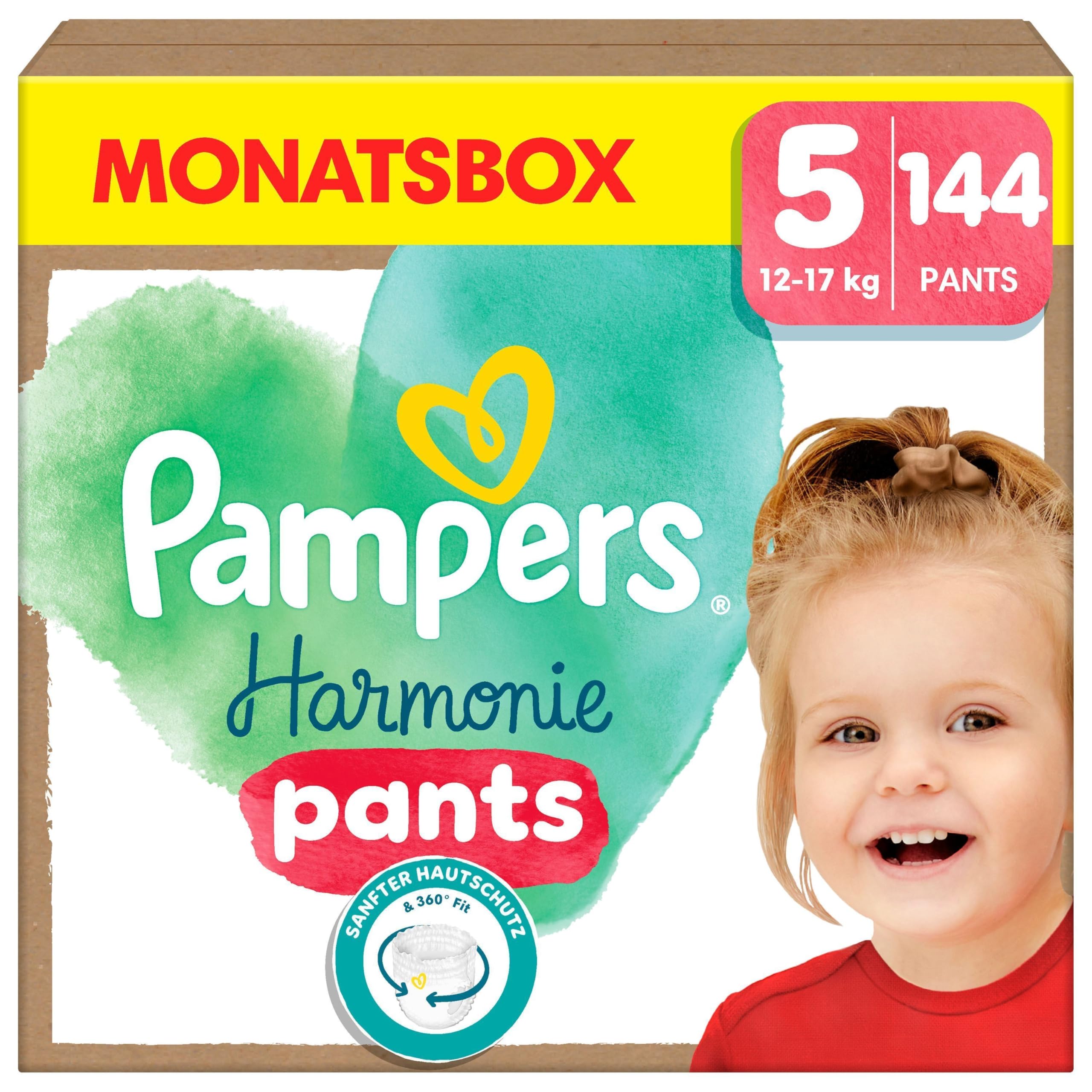 Pampers Harmonie Pants Größe 5 144 Windeln 12kg-17kg 360° Komfort-Fit
