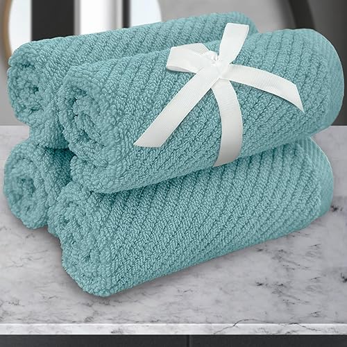 Vista 365 de VOOVA & MOVAS Juego de toallas rojas de baño, 100% algodón, ligeras, suaves, de secado rápido, juego de 6 toallas, 2 toallas de baño grandes de 30 x