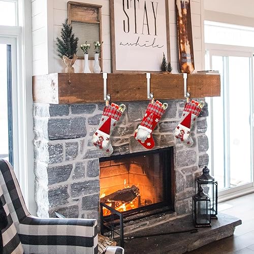 Miniatura 11 de 6 soportes para calcetines de Navidad, ganchos de metal para colgar en repisas, ganchos de metal para colgar adornos de Navidad, ganchos para Dorado