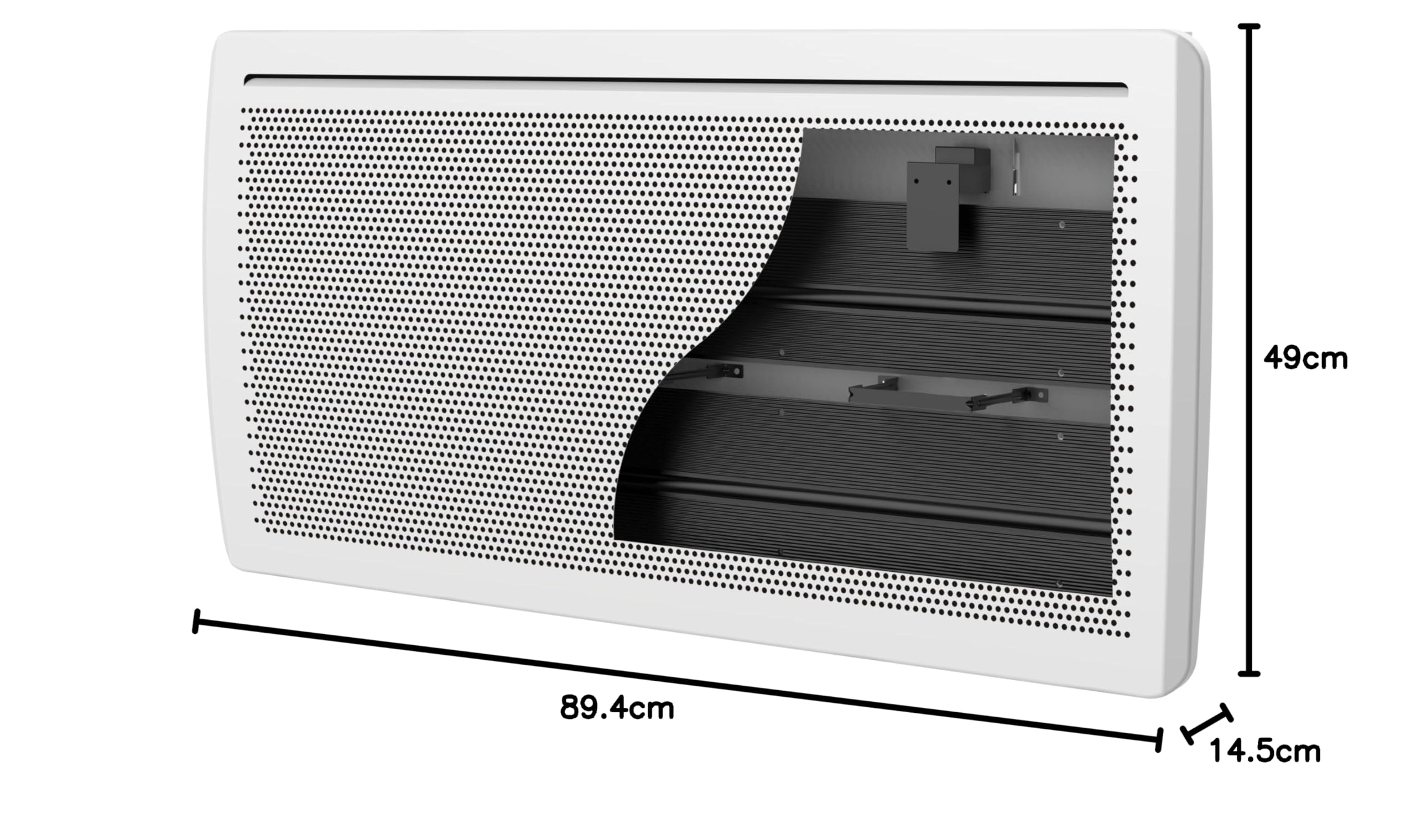 BESTHERM - Radiateur électrique fixe panneau rayonnant 1500W TALYA horizontal blanc