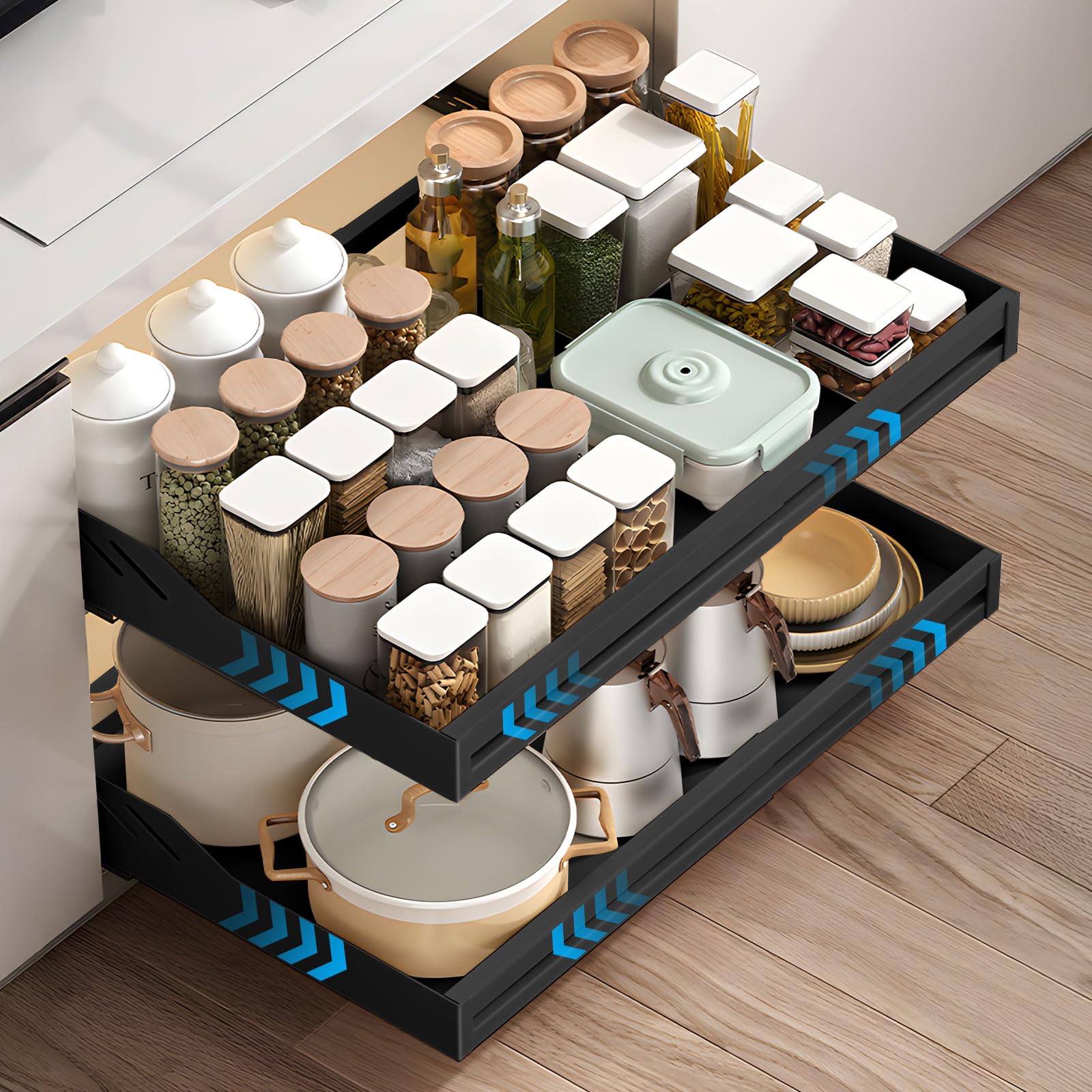 Zanfqvo Cassetti Estraibili per Cucina, Organizer Per obili da Cucina