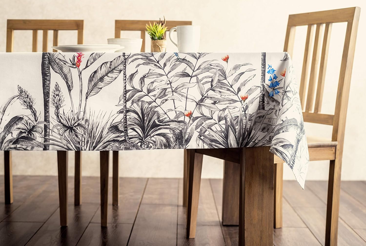 🔥 Maison d' Hermine Amazonia 100% Cotton Tablecloth for Kitchen Dining | Tabletop | Decoration | Parties | Weddings | Thanksgiving/Christmas (Rectangle, 60 Inch by 120 Inch)