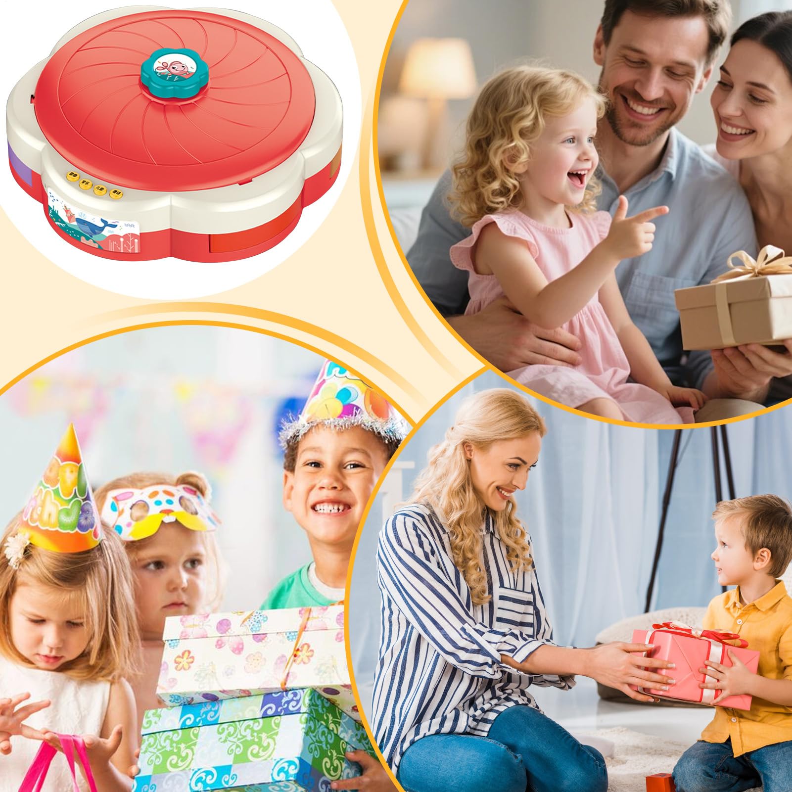 Juego Pesca Infantil Actividad de Mesa Educativa y Divertida, Habilidades | Juguete De Pesca Rotatorio A Pilas Con Música Actividad de Motricidad Fina y Vínculo Padres-Hijos para Niñ