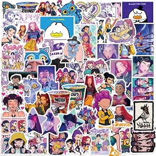 60 pegatinas geniales de películas de anime, vinilo impermeable de graffiti colorido, impermeable, monopatines, guitarras,...