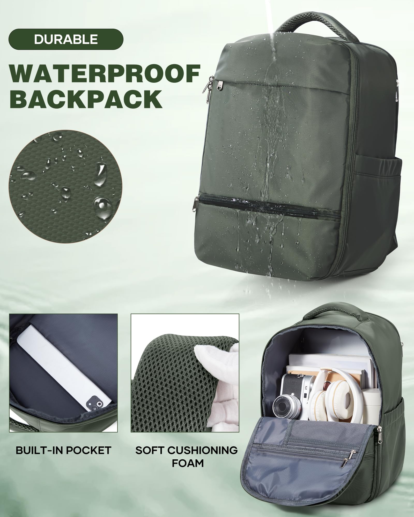 SZLX Zaino da viaggio grande da donna da escursionismo sportivo da esterno impermeabile da scuola casual laptop da 14 pollici con porta di ricarica USB scomparto per scarpe