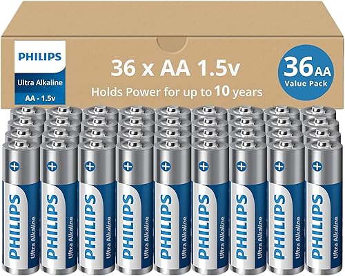 Miniatura 16 de PHILIPS Paquete de 12 pilas AA | Batería doble A ultra alcalina de 1.5 V | 132% más de potencia que el estándar de la industria | Larga duración |