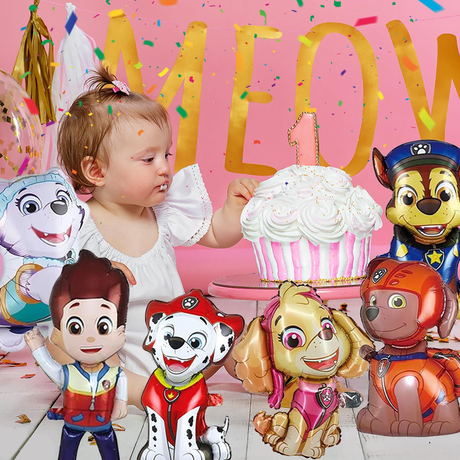 Decorazione Compleanno Set Completo 5 Anni | Tema Paw Patrol Con 103 Pezzi Set Palloncini Compleanno - Foto 7