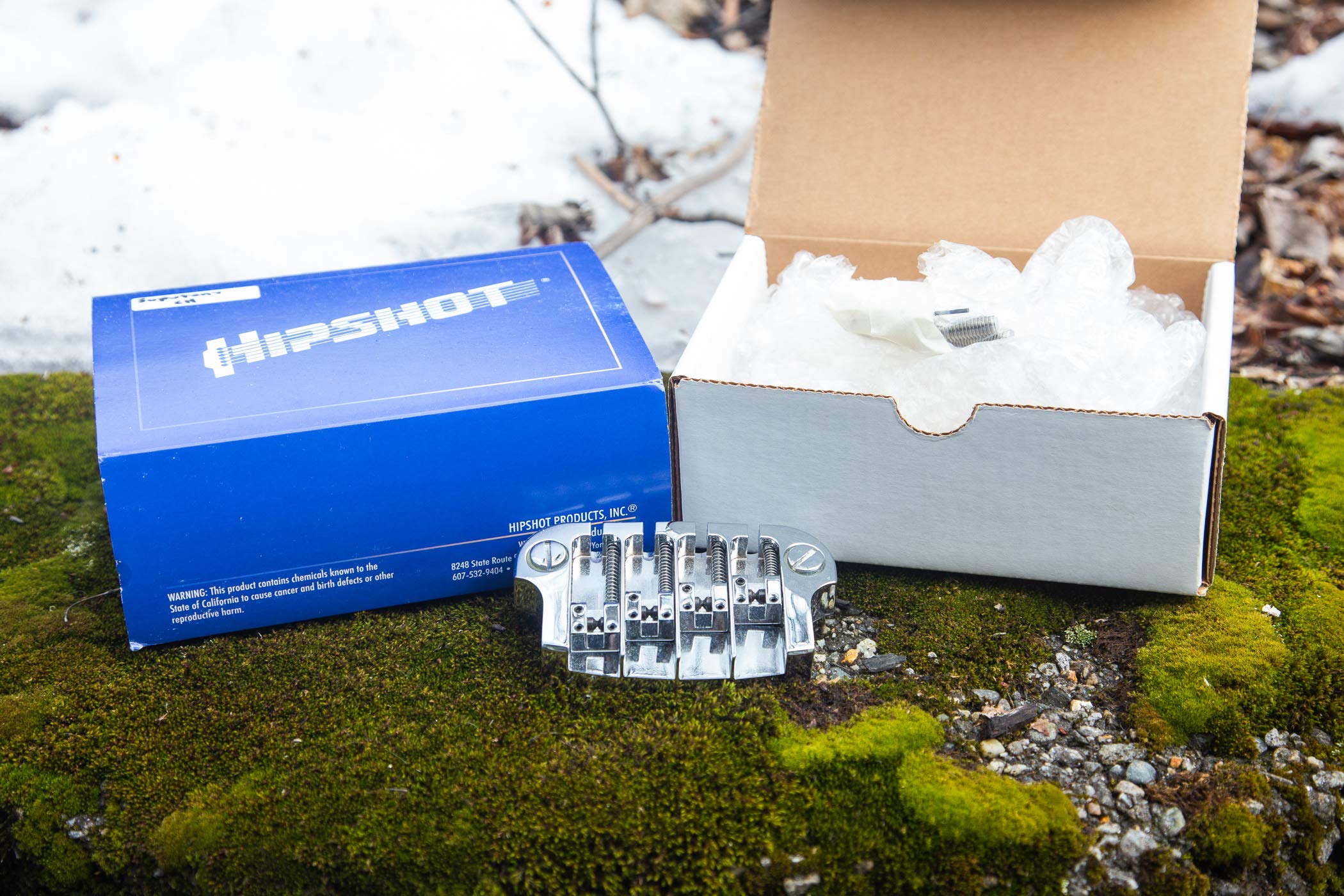 4 String Supertone Bass Bridge 3 Point - Chrome