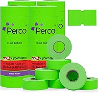 Vista 44 de Etiquetas blancas de 1 línea Perco - Caja de 30 fundas, 240,000 etiquetas de precios en blanco para pistolas Perco de 1 línea de precio y fecha