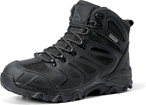 NORTIV 8 Men's Ankle High Waterproof Hiking Boots Outdoor Lightweight