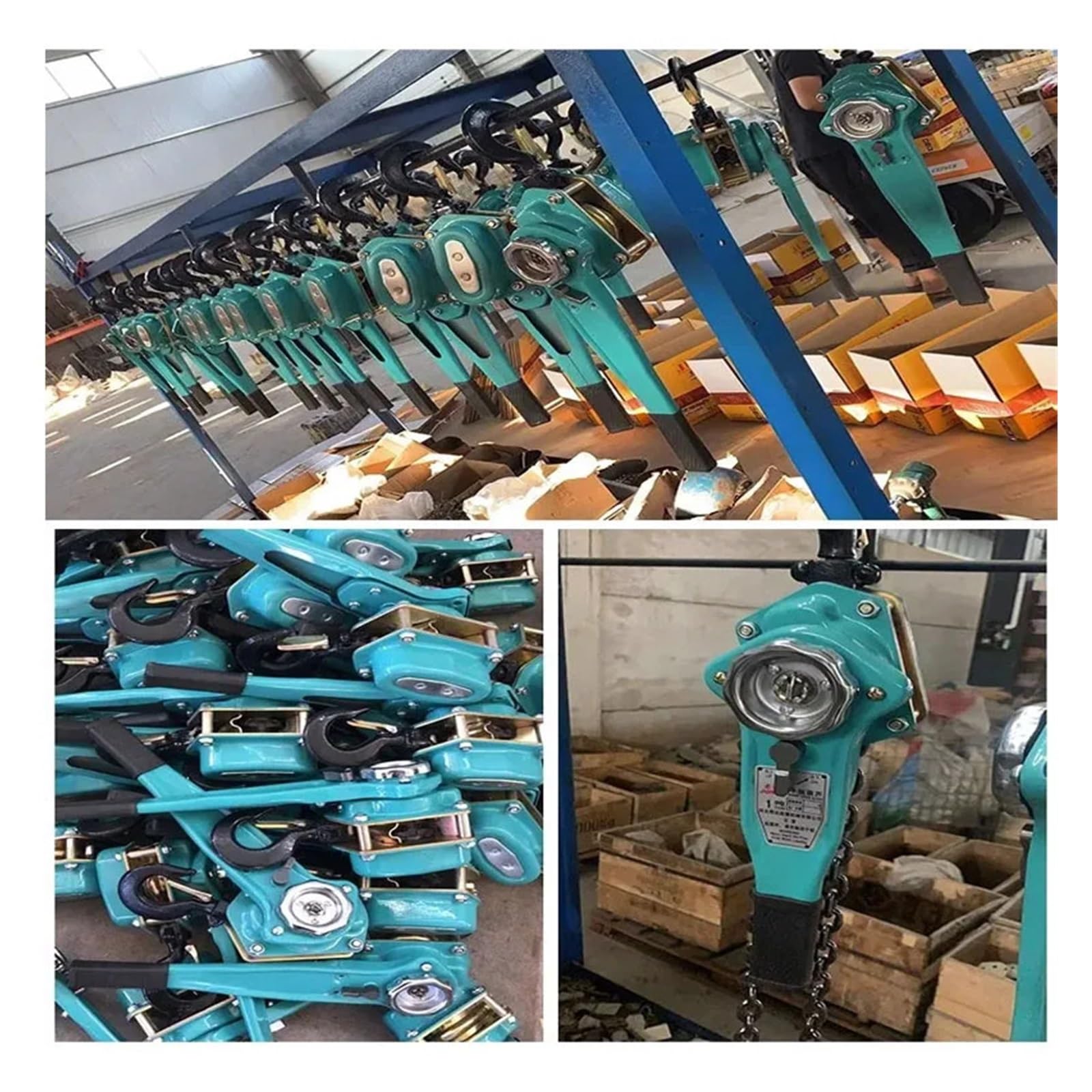 Argano manuale in acciaio al manganese, 0,25/0,5/0,75/1T, catena a leva con gancio, design Cact per sollevamento e trazione di carichi pesanti, ideale per Worhop e gas