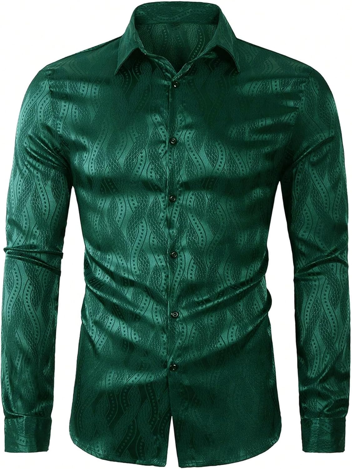 ZAFUL Men's African Shirt Hipster Tribal Graphic Patchwork Slim Fit Tee Long Sleeve Button Down Mandarin Collar Shirts