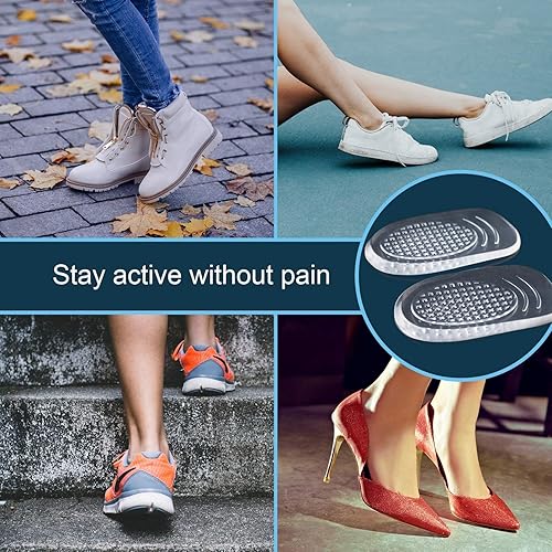 Miniatura 7 de Talones de gel de silicona  Insertos de zapatos para fascitis plantar, dolor de talón, espolón óseo y dolor de Aquiles  Almohadilla y soporte de