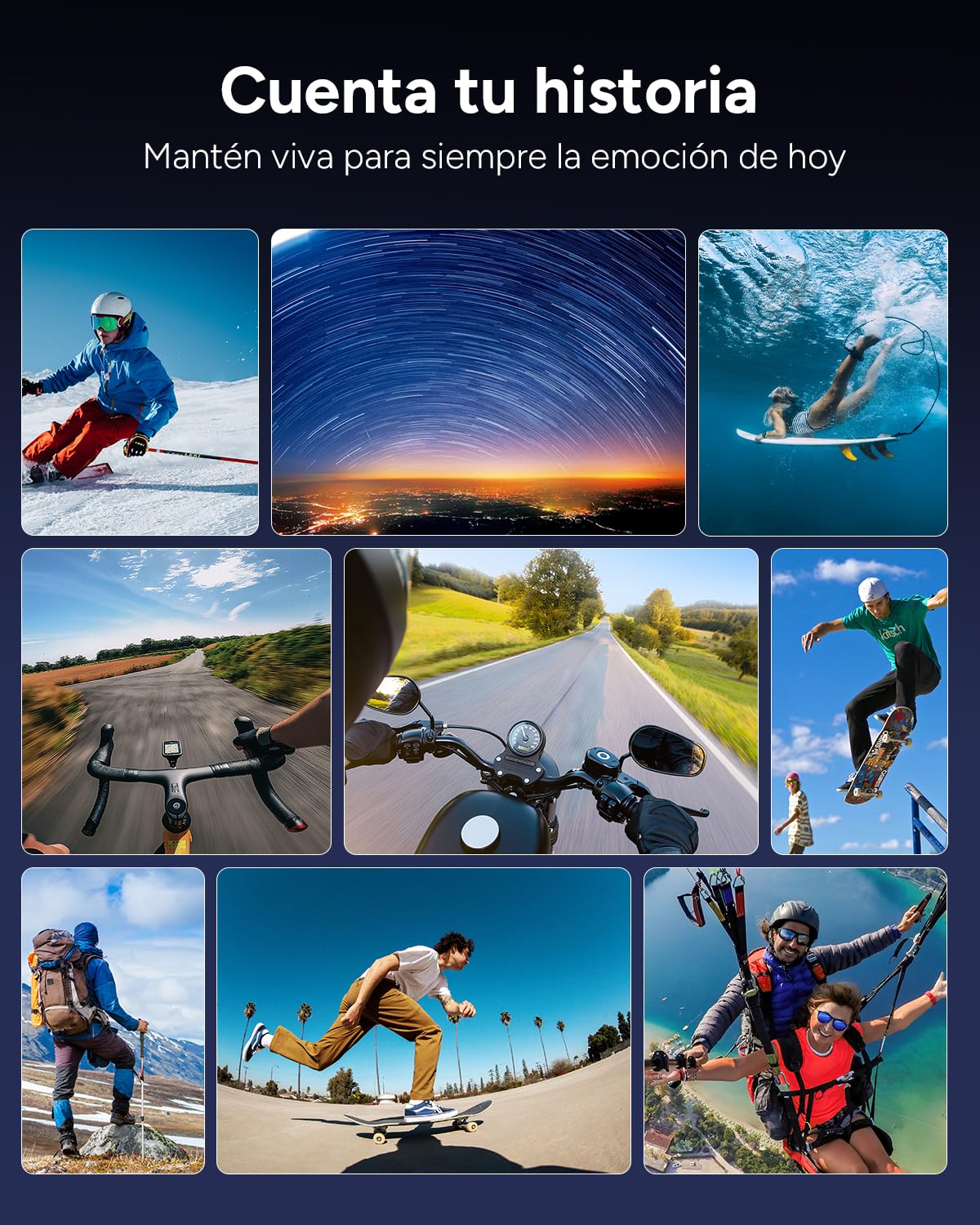 SJCAM SJ6 Ultra Cámara Deportiva 4K 20MP con Zoom 8X, Gran Angular 166°, Estabilización 6 Ejes,30m Impermeable cámara subacuática, Micrófono Externo, WiFi 5G, para Buceo y Vlog