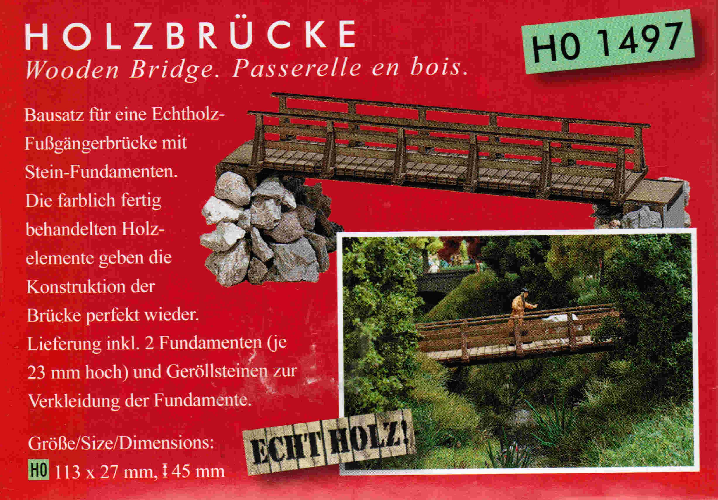 BUSCH 1497 - Holzbrücke