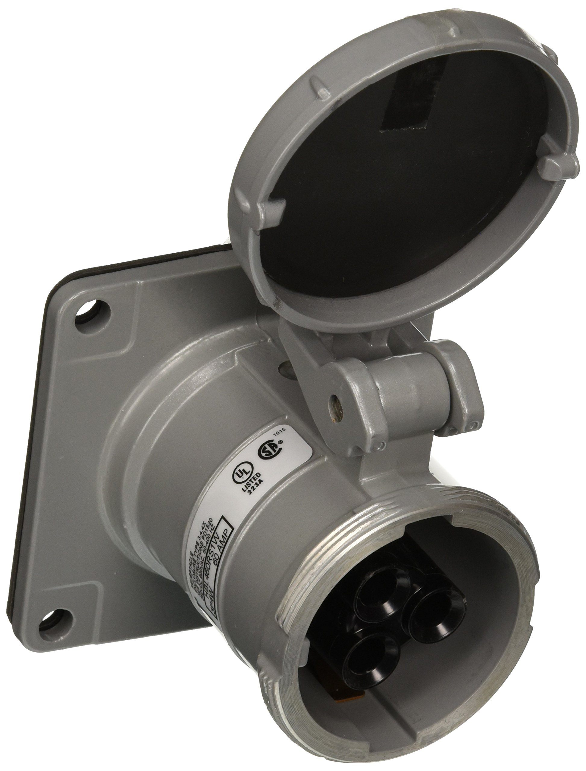 Pin and Sleeve Receptacle,60A,600VAC