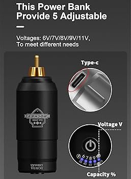 タトゥー ロケットミニ タトゥーマシン ＆ パワーサプライ JAPANモーター MAXSMLZT Mini Rocket Tattoo Machine Set Japan Motor Wireless