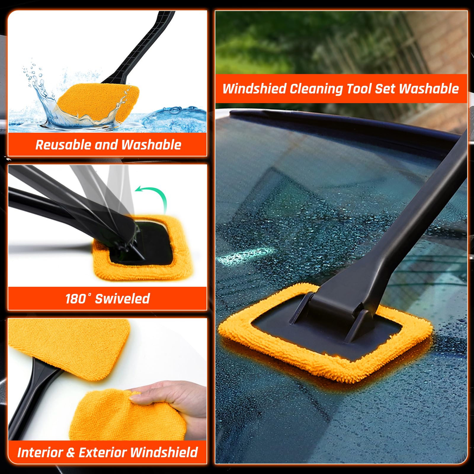 Kit di Pulizia per Interni dell'auto, Kit di Pulizia per Interni dell'auto, Kit di Pulizia per Interni dell'auto, Kit di Lavaggio con Secchio per Dettagli, Accessori per Moto, Auto, Biciclette, Ruote