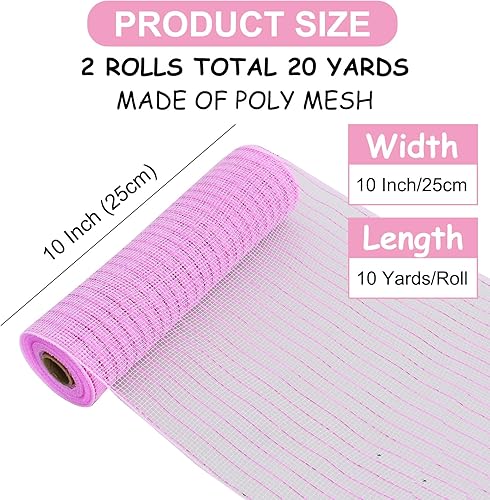 Vista 68 de TONIFUL 2 rollos de cinta de malla decorativa amarilla de 10 pulgadas, malla de tela con papel de aluminio para suministros de corona, corona