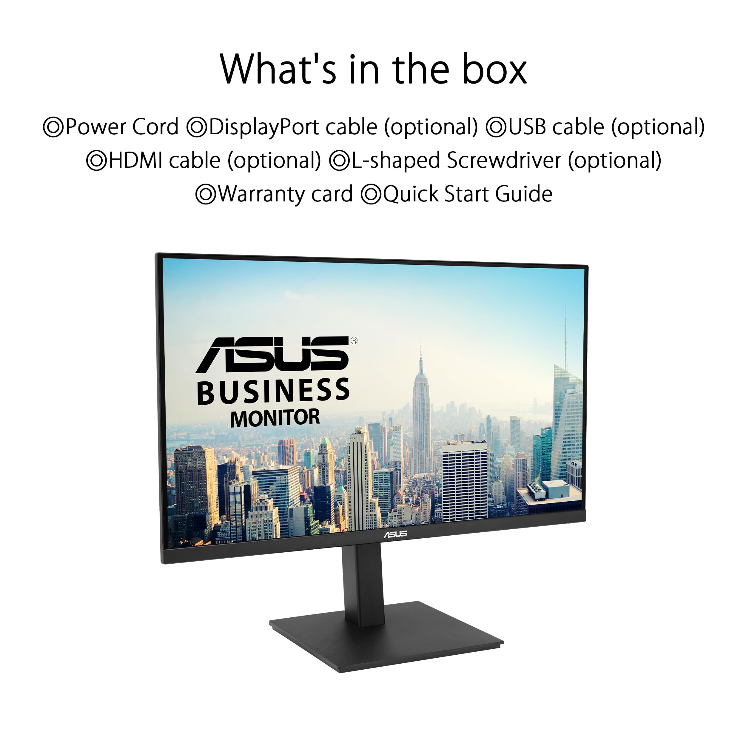 ASUS VA27UQSB - Monitor Profesional de 27", 4K UHD (3840 x 2160), IPS, HDR-10, DisplayPort, HDMI, antiparpadeo, Filtro de luz Azul, diseño ergonómico, montable en Pared, sostenibilidad ecológica