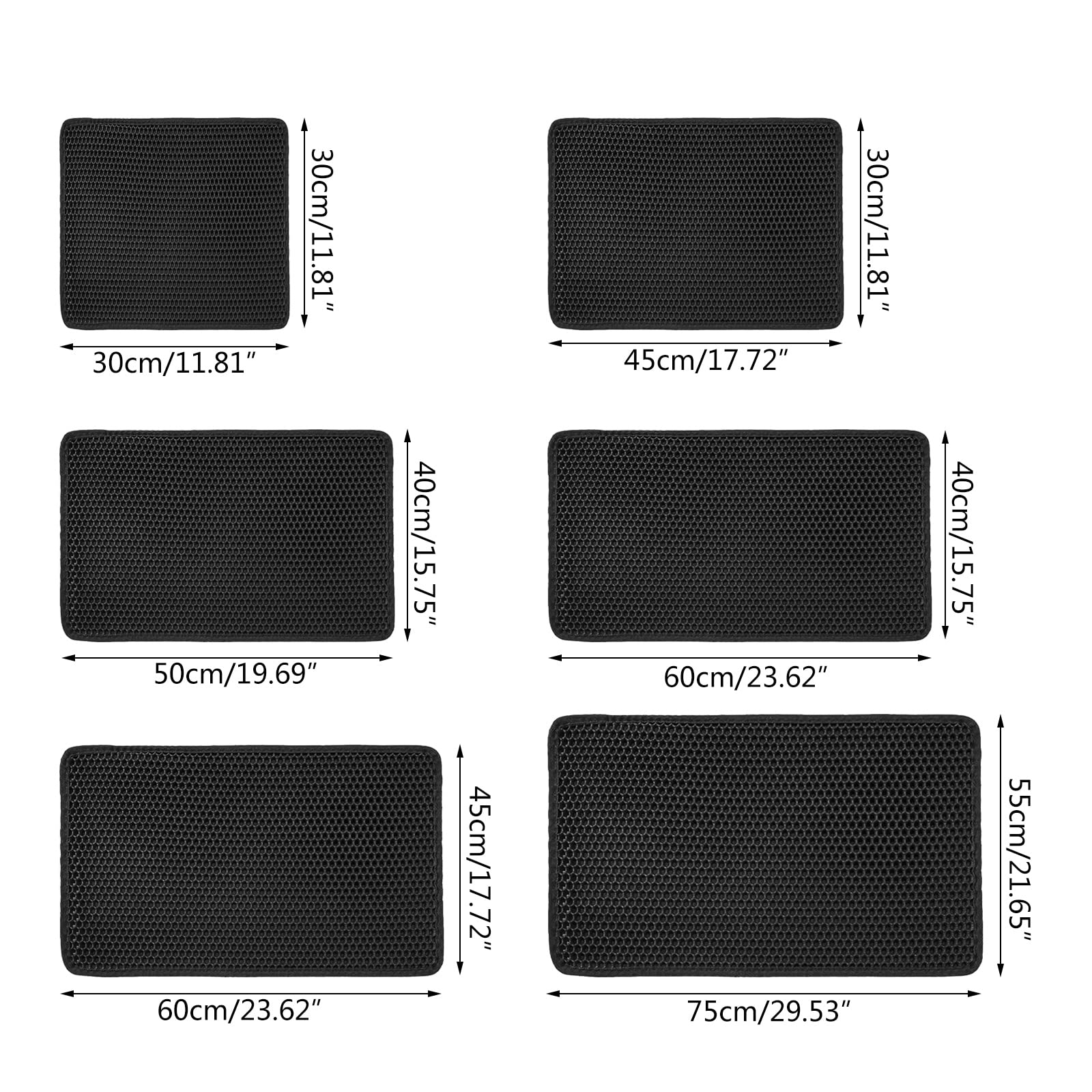 Katzenstreumatte, doppellagige, waschbare Fangmatte, Gray XXL