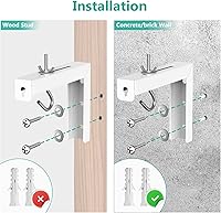 Vista 7 de WALI Soporte Universal para Pantalla de Proyector de Techo, Soporte de Montaje en Pared con Soportes en L, Extensión Ajustable de 6 Pulgadas con Kit