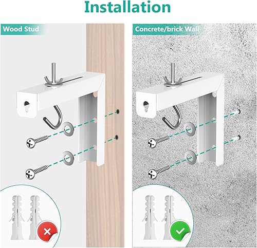 Miniatura 7 de WALI Soporte universal para pantalla de proyector, soporte para colgar en la pared, soportes en L, extensión ajustable de 6 pulgadas con kit de