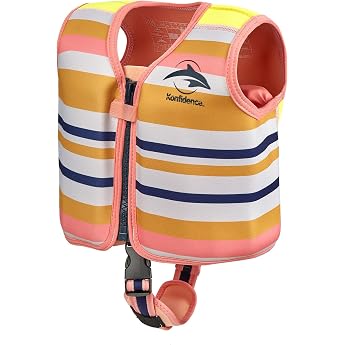 Konfidence Life Jacket - Premium Swim Jacket with Removable Safety Belt for Kids | Adjustable Buoyancy | CE Compliant | Recom