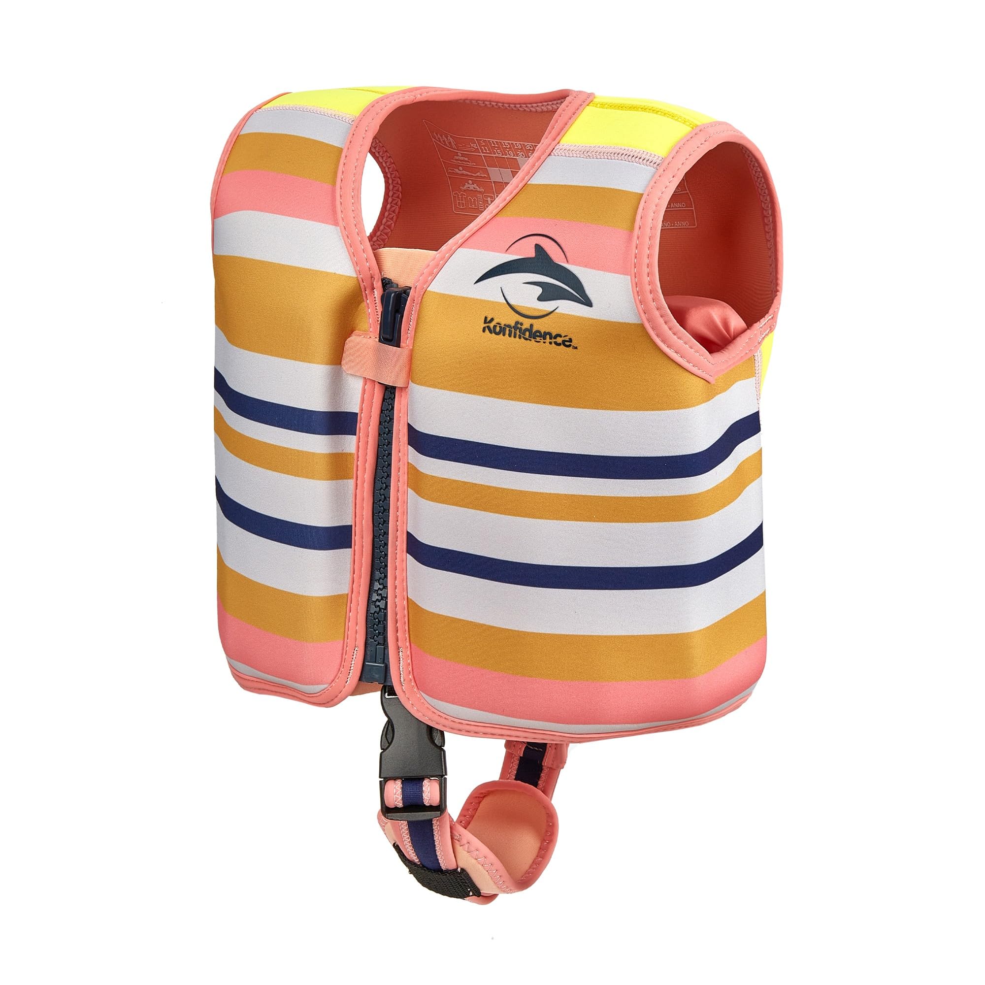 Konfidence Schwimmweste – Premium-Schwimmjacke mit abnehmbarem Sicherheitsgurt für Kinder | Einstellbarer Auftrieb | CE-konform | Von Schwimmschulen empfohlen