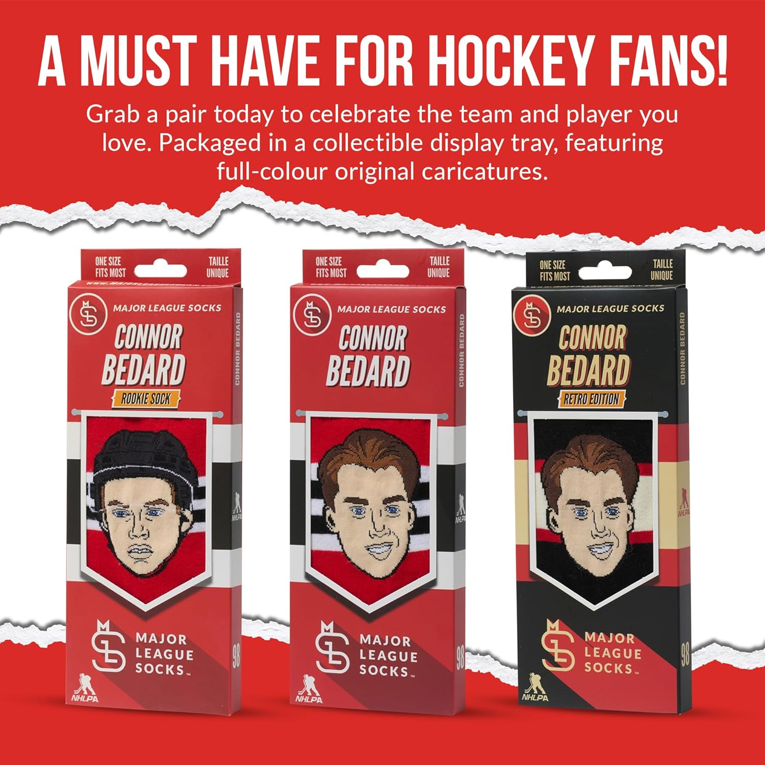 Major League Socks - NHL CHICAGO BLACKHAWKS - Hockey Socks for Men & Women, Gift for Hockey Fans on All Occasions, Size 7-13 - Image 4