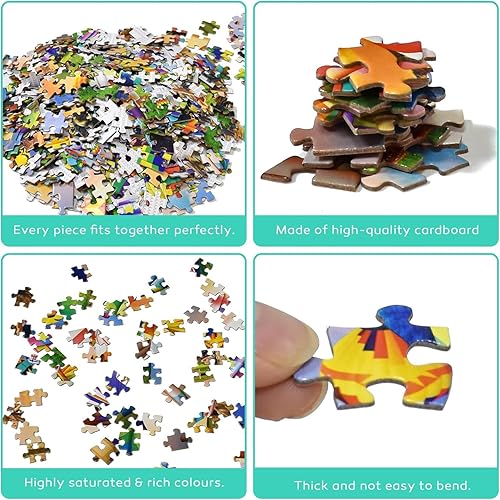 Miniatura 4 de AMAZING PUZZLES Rompecabezas de 1000 piezas para niños y adultos - Perrito colorido
