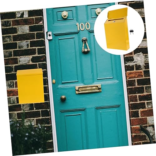 Miniatura 8 de Homoyoyo Buzón de puerta de montaje en pared Buzón de lata para caja de almacenamiento de cartas de gran capacidad al aire libre