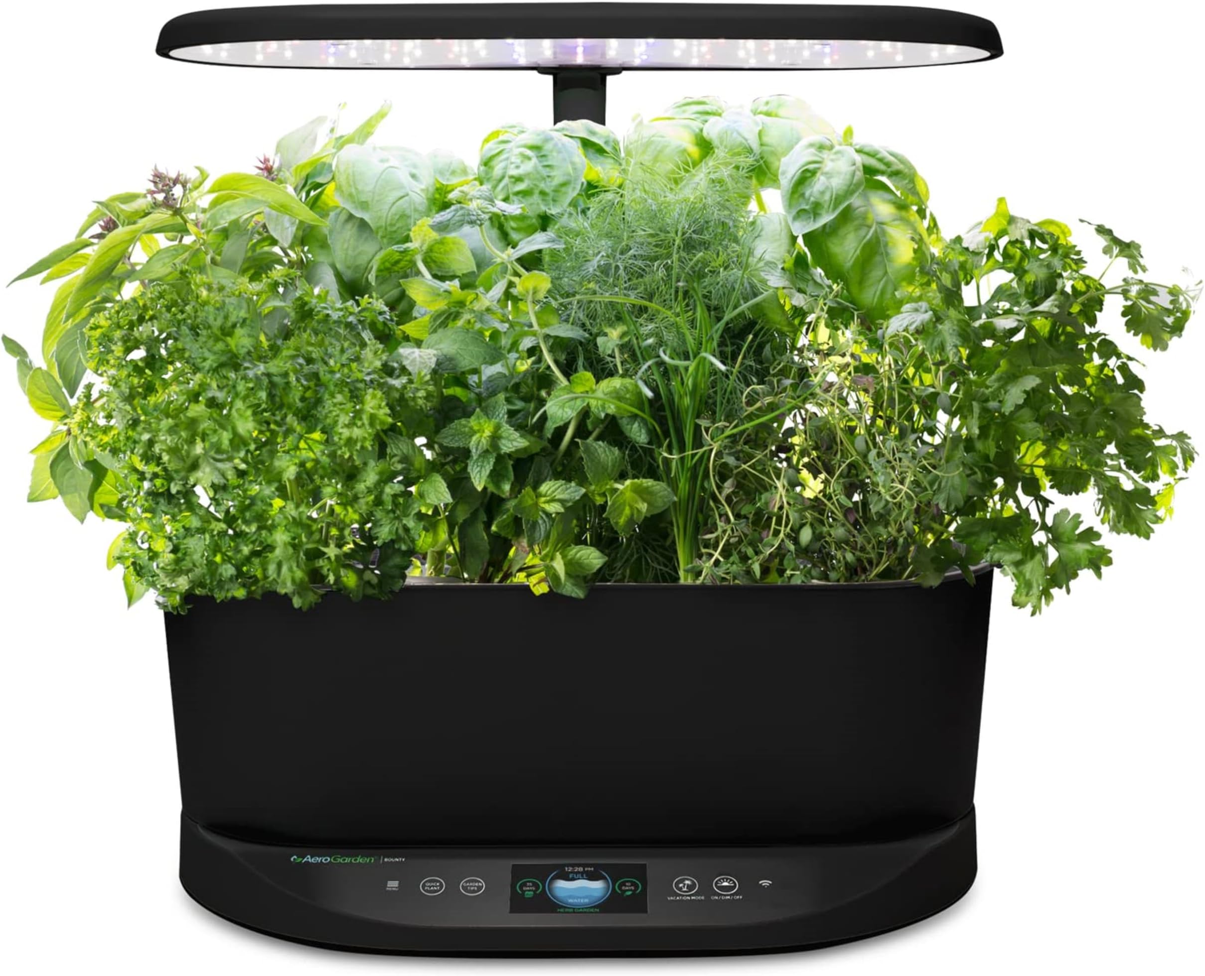 AeroGarden Bounty - Indoor Garden with LED Grow Light, WiFi and Alexa Compatible, Black