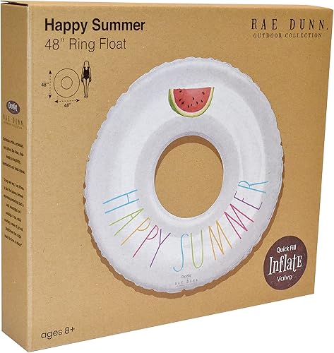 Miniatura 8 de Rae Dunn x CocoNut Flotador de anillo flotante, tamaño adulto, balsa inflable grande de 48 pulgadas y tubo interior de agua duradero, fácil de