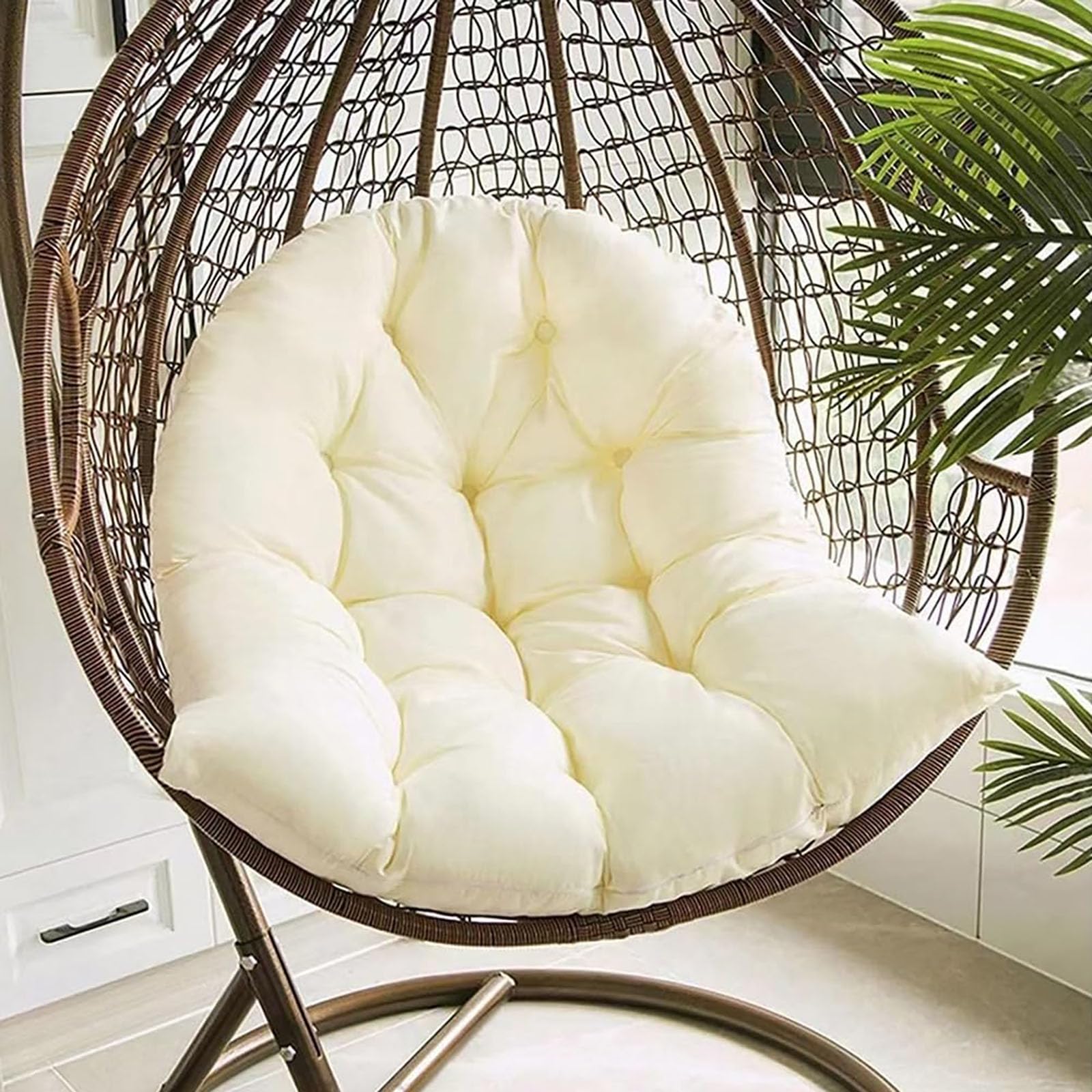 Cuscino di ricambio per sedia a uovo da esterno per sedia in rattan, cuscino impermeabile per sedie da patio, uso interno e giardino, comodo e cojín para Silla Cole.