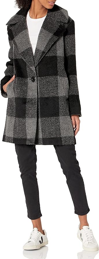 plaid cocoon coat
