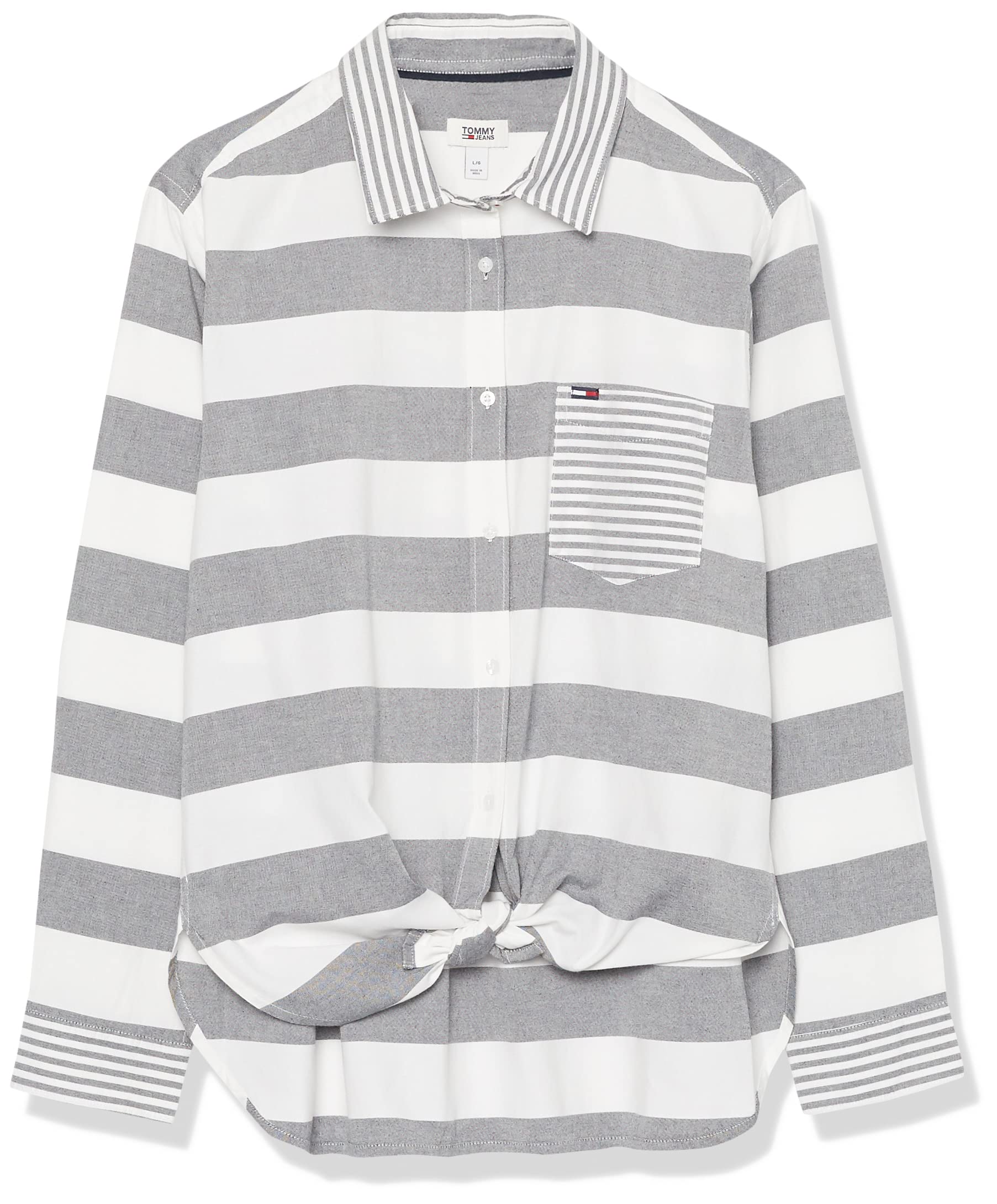 Tommy HilfigerWomen's Casual Collared Button Up Striped Shirt
