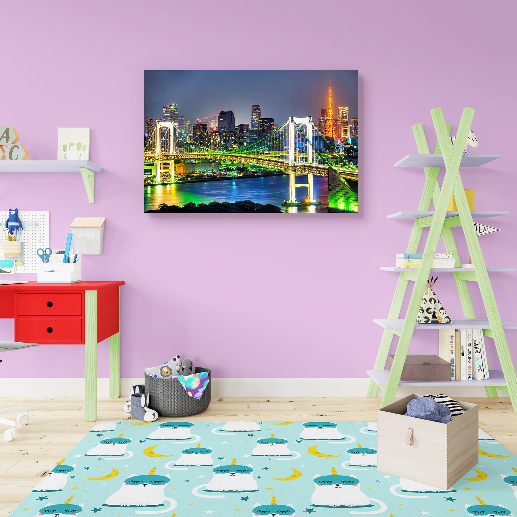 ArtzFolio Tokyo Tower Skyline & Rainbow Bridge, Japan | Canvas
